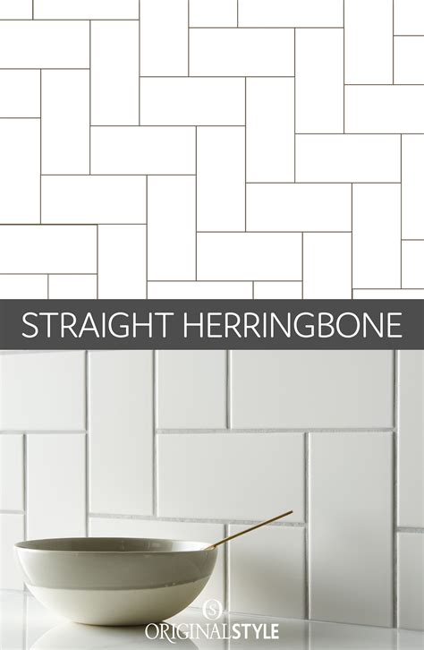 this take on the herringbone pattern has a more contemporary vibe with the tiles laid at a 90