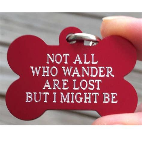 Personalized Dog Tags For Dogs Funny Pet Tags All Who Wander Etsy
