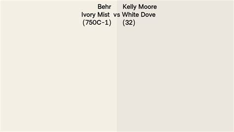Behr Ivory Mist 750c 1 Vs Kelly Moore White Dove 32 Side By Side