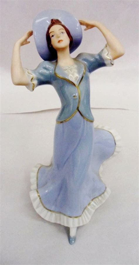 Art Deco Lady Royal Dux Porcelain Figurine Signed With Label Etsy Porcelain Painting