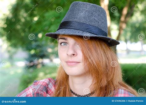 Girl With Fedora Hat Stock Photo Image Of Poster Change 57696306
