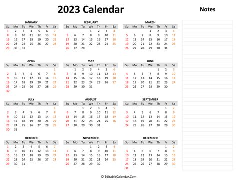 2023 Calendar Free Printable Word Templates Calendarpedia 2023 Year Calendar Yearly Printable
