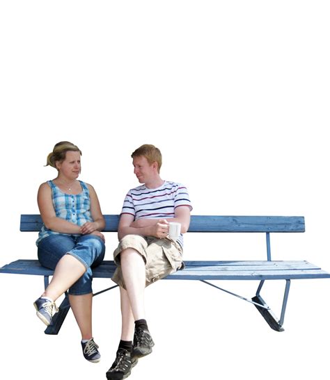 Two People Sitting On A Bench Free Png