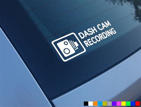 Dash Cam Recording Car Stickers Decals Window Funny Bumper Etsy