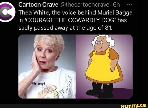 Cartoon Crave Thea White The Voice Behind Muriel Bagge In Courage The