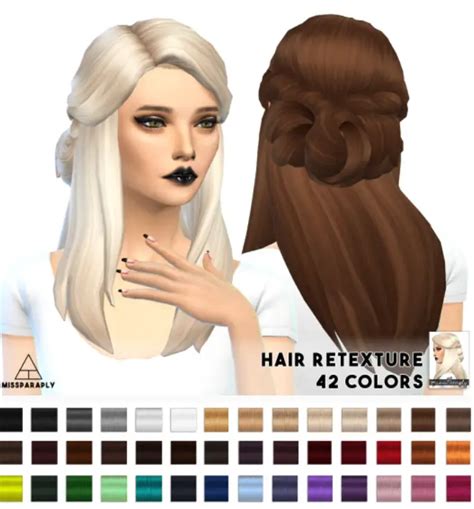 Sims 4 Hairs ~ Miss Paraply Lumia Lover Sims Sawyer Hairstyle Retextured
