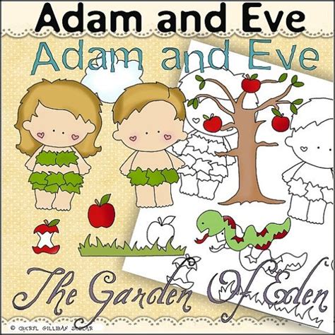 Adam And Eve Digital Clipart Collection By Raggedyscrappin On Etsy 1