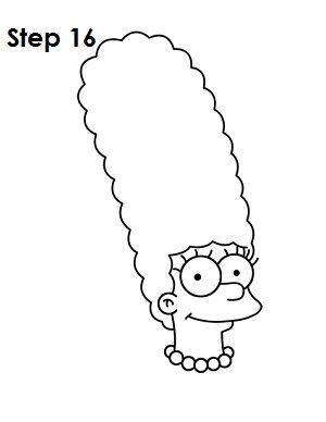 Como desenhar o homer simpson. Draw Marge Simpson Step 16 | Desenhos simples, Desenhos ...