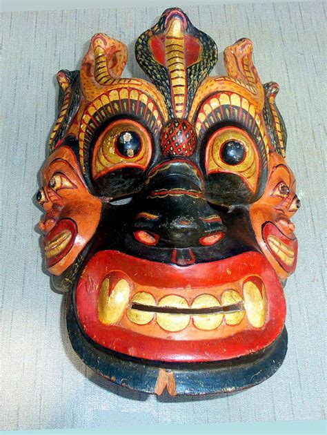 Mask From An Island Off The Tip Of India Human Head Human Faces