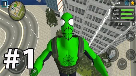 Spider Rope Hero Ninja Gangster Crime Vegas City Gameplay Youtube
