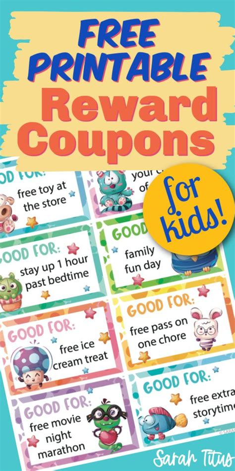 Fun Reward Coupons For Kids In 2021 Free Printables Reward Coupons