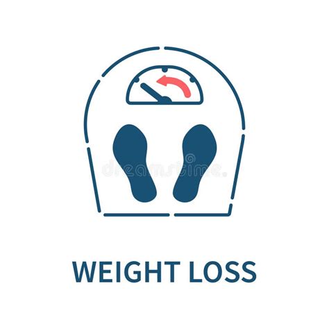 Floor Scales Icon For Weight Loss Concept Stock Vector Illustration