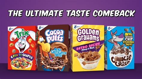 News General Mills Ultimate Taste Comeback Trix Cocoa Puffs Golden