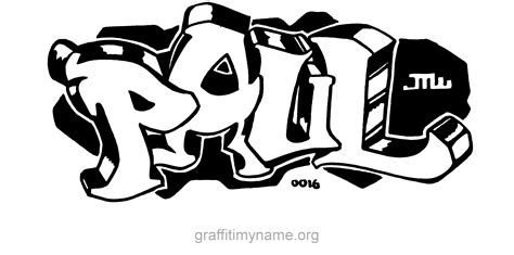 Paul Hand Drawn Graffiti Style Graffiti Prenom Graffiti