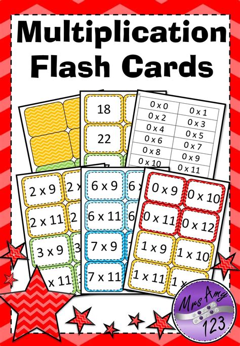 Flash Cards Times Tables Printable