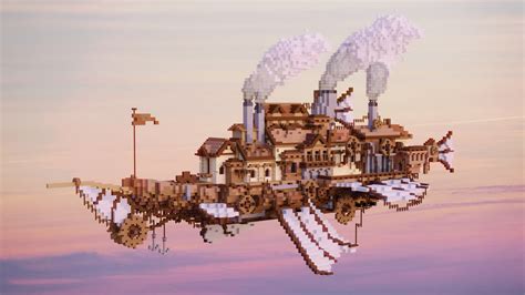 Build Challenge Steampunk Airship Minecraft