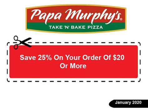 So check out all the coupons below and save some money on your next papa murphy's order as well. Papa Murphy's Coupons March 2020 di 2020