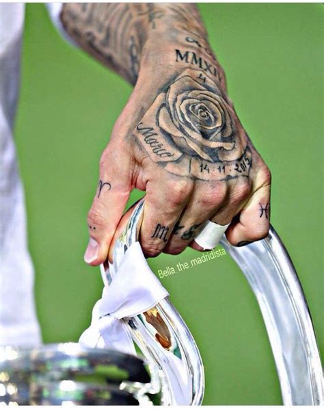 Pin By Mariska Van Weldam On Sergio Ramos Hand Tattoos For Guys