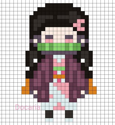 Nezuko Artist Docaria Anime Pixel Art Pixel Art Pix Art