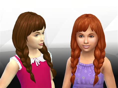 Mystufforigin Spring Braids For Girls Sims 4 Hairs