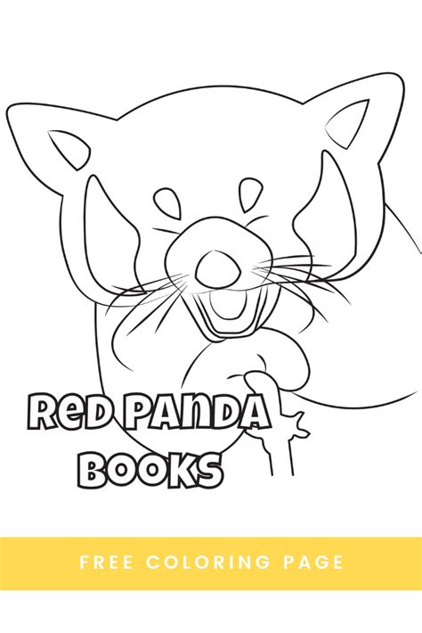 Baby Red Panda Coloring Page Bellajapapu