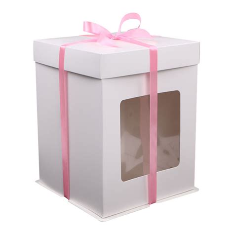 Wholesale Oem Tall Cake Box With Clear Window Welm