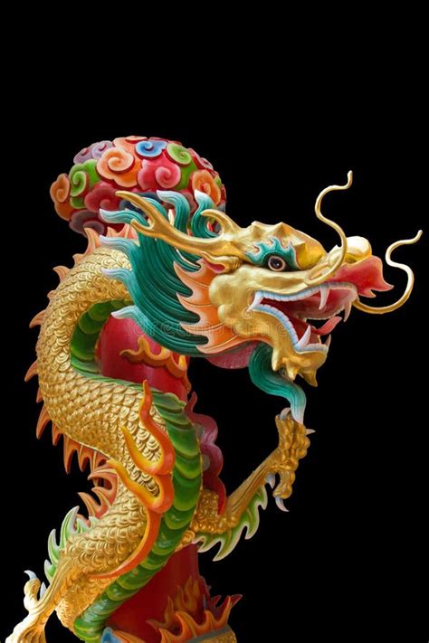 Colorful Chinese Dragon In Chinese Temple At Phitsanulok Thailand
