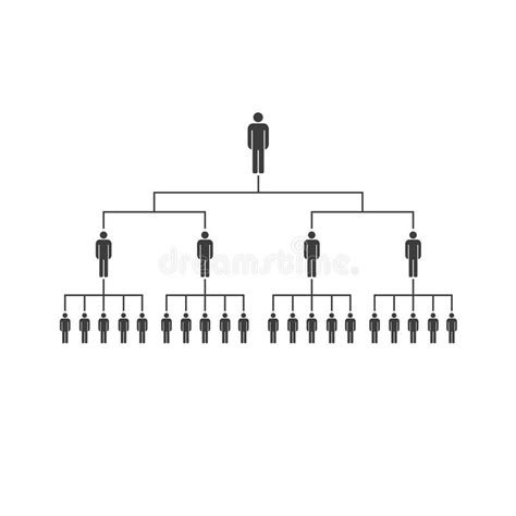 Hierarchy People Simple Icons Vector Illustration Stock Vector