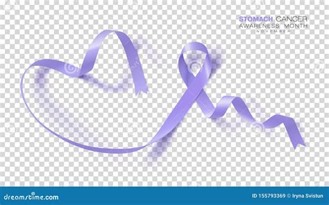 Stomach Cancer Awareness Month Periwinkle Color Ribbon Isolated On