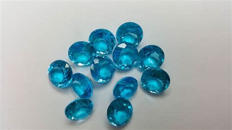 Eliz Grade Aaa Genuine Natural Bright Blue Swiss Blue Topaz Round 10 Mm