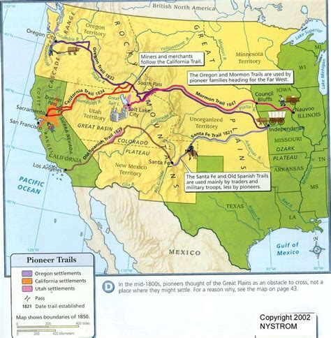 Westward Expansion Trails Map Americancivilco