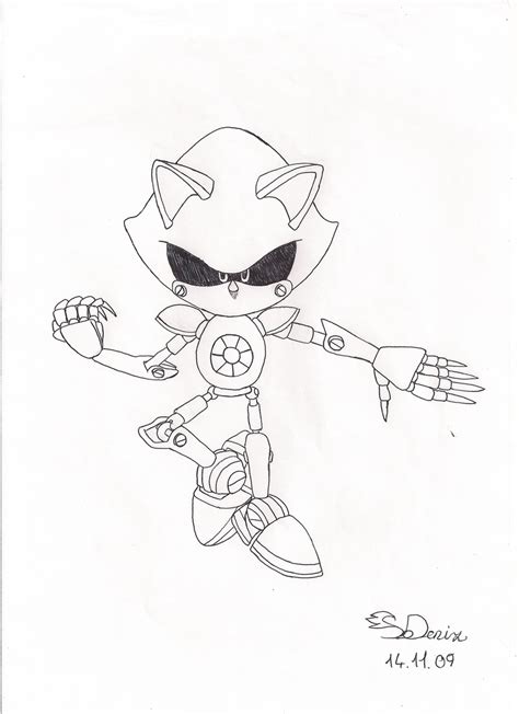 My First Metal Sonic Drawing By Sonicdeniz On Deviantart