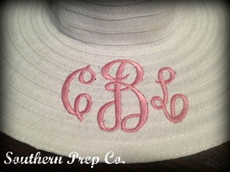 New Colors Custom Monogrammed Wide Brim Hat