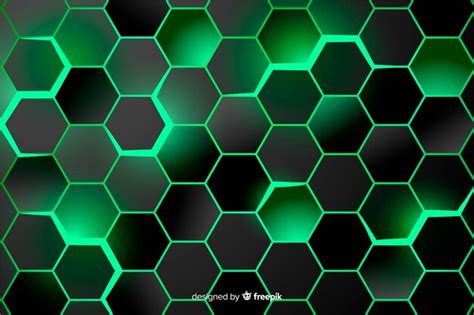 Green Honeycomb Background Vector Free Download