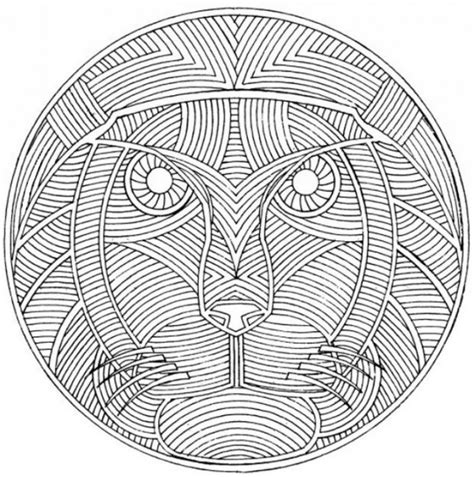 Facile à colorier, ce coloriage est destiné aux plus jeunes enfants qui n'auront aucun mal à en venir à bout. image idea coloring: Dessin A Imprimer Mandala Lion