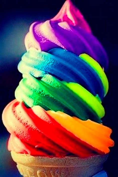 Multicolor Ice Cream Colorful Ice Cream Rainbow Ice Cream Rainbow Food