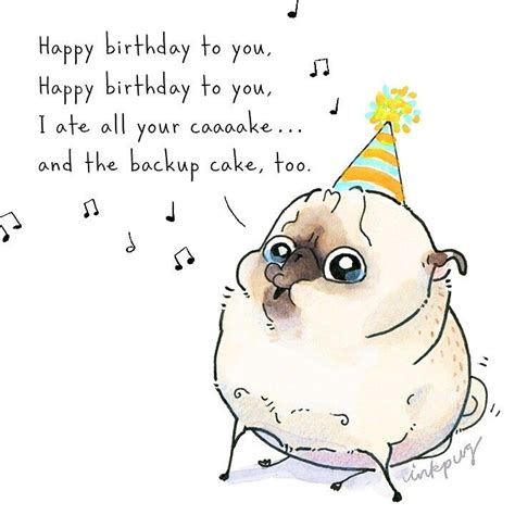 Birthday Pug Happy Birthday Quotes Happy Birthday Images Birthday
