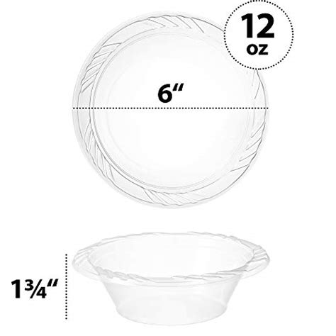 Plasticpro 12 Ounce Premium Crystal Clear Disposable Plastic Party Soup