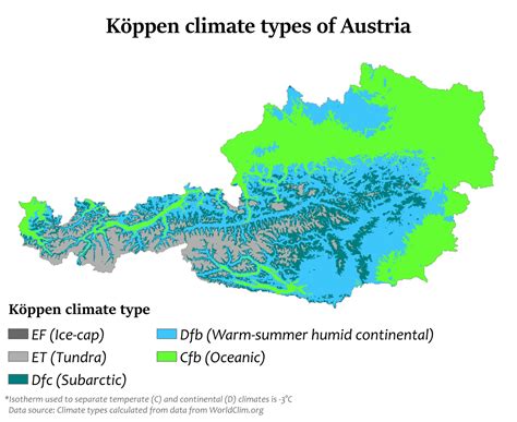 Köppen Climate Types Of Austria Country Information Geography Austria