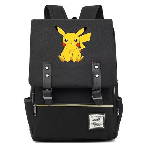 Pokemon Pikachu Canvas Travel Backpack School Notebook Bag Bag Picky