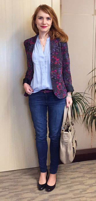 Casual Friday Redux Floral Blazer Outfit Casual Casual Fall Outfits