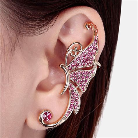 Butterfly Ear Cuff Butterfly Ear Wrap Butterfly Climbing Etsy In 2022 Clip On Earrings Ear