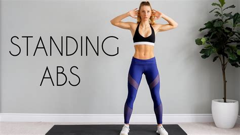 10 Min Standing Abs Workout No Equipment Youtube