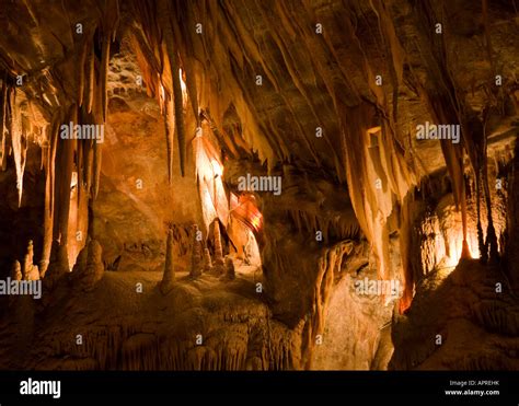 Stalactites And Stalagmites In The Jenolan Caves Blue Mountains