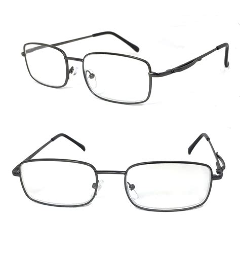 Retro Men Metal Frame Pocket Clip Clear Lens Reading Glasses Spring Hinges Re174 Ebay