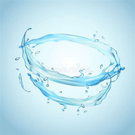 Swirling Clear Water Design Stock Vector Illustration Of Realistic