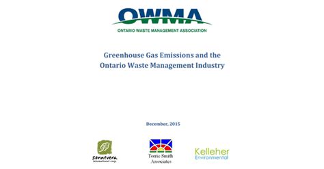 Ontario Waste Management Association | Greenhouse Gas Emissions and the Ontario Waste Management ...