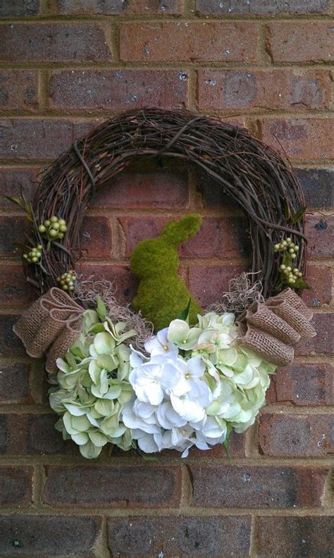 Moss Bunny Large Spring Moss Bunny Wreath With Large