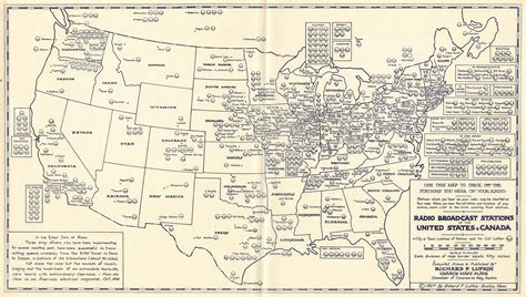 1927 Map Of American Radio Stations Rare And Antique Maps