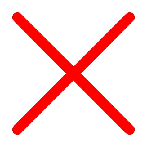 Red X With Line Logo Logodix
